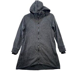 Calvin Klein Performance Womens Long Hooded Jacket Size Small Gray